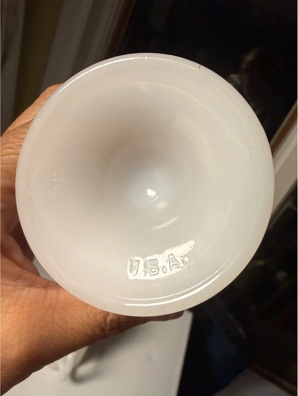 Vintage Disney Mickey Minnie Mouse Milk Glass Pedestal Mugs USA Set of 2